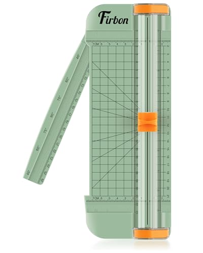 Firbon Morandi A5 Paper Cutter, Straight Small Paper Trimmer with Side Ruler for Scrapbooking Craft, Paper, Coupon, Label, Cardstock - A5-morandi