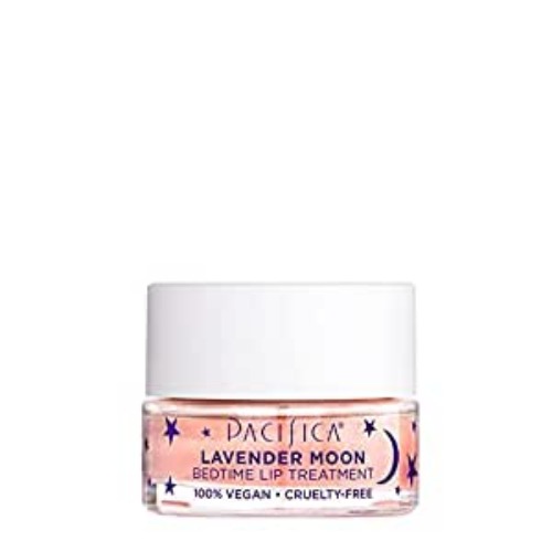 Pacifica Beauty, Lavender Moon Bedtime Lip Treatment, Lip Mask for Chapped, Cracked, Dry, Wrinkled Lips, 100% Vegan and Cruelty Free , Clear , 0.63 Ounce (Pack of 1)