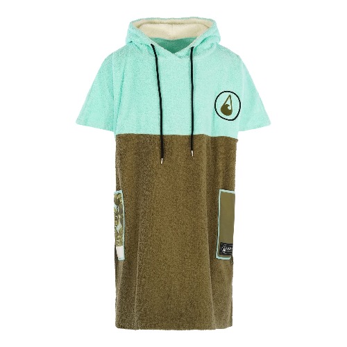 WAVE HAWAII Poncho Agueda surfponcho 95% katoen badponcho voor lichaamslengte van 160 tot 190 cm, omkleedhulp voor zwemmen, strand, surfen, douche-poncho voor dames en heren, Meerkleurig, M