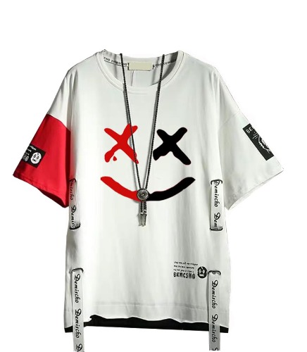 Hello MrLin Heren Techwear Japans Harajuku Streetwear Hip Hop T-shirt met korte mouwen - XL - Wit