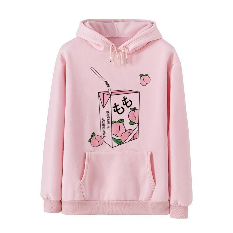 Japanese Peach Milk Hoodie - Pink / XXL