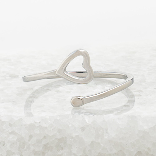 Ada Silver Heart Ring