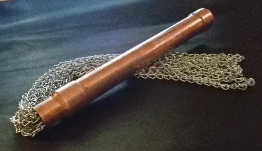 Conductive Chain Flogger - Copper Handle - Electricity, Impact, and Sensation