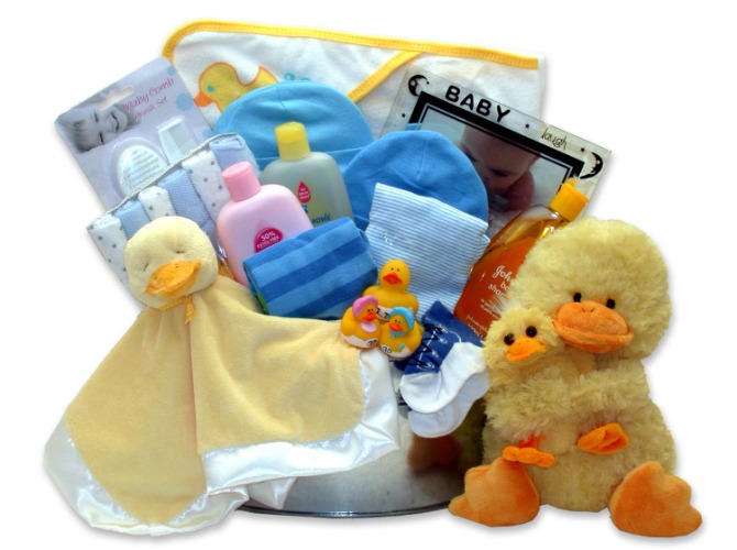 Bath Time Baby New Baby Basket-Blue - Bath Time Baby New Baby Basket-Blue / RR89091-B / Mother's Day