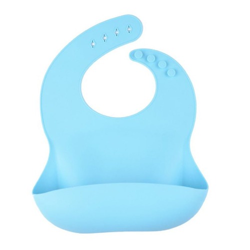 Silicone Baby Bib - Sky Blue