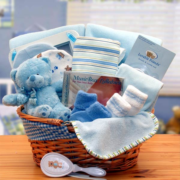 Simply The Baby Basics New Baby Gift Basket- Blue - Simply The Baby Basics New Baby Gift Basket- Blue / RR890573-B / Just Because