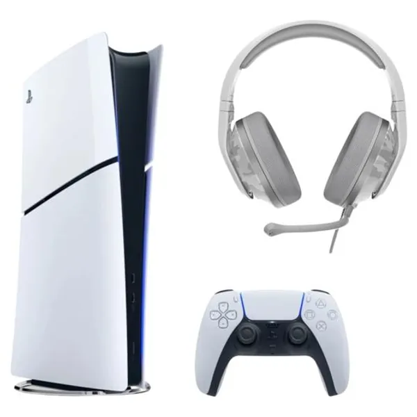 PS5 Slim Digital HW Console with Earforce Recon 500 Headphones Set