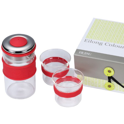 Colourful Ring Tea Ware Gift Set (400ml) | Red