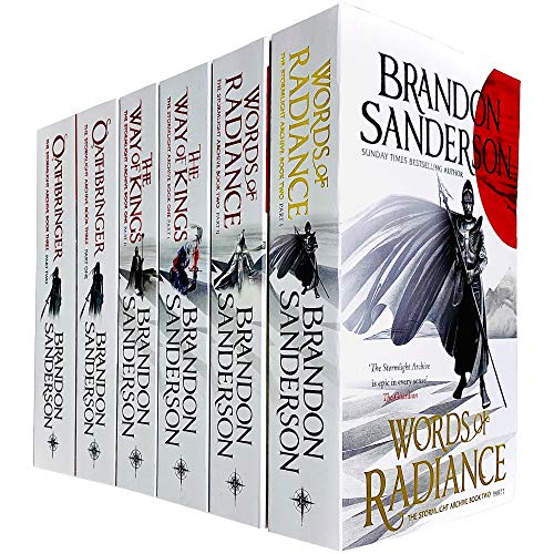 The Stormlight Archive Series 6 Books Collection Set by Brandon Sanderson (Words of Radiance Part 1 & 2, The Way of Kings Part 1 & 2 & Oathbringer Part 1 & 2)