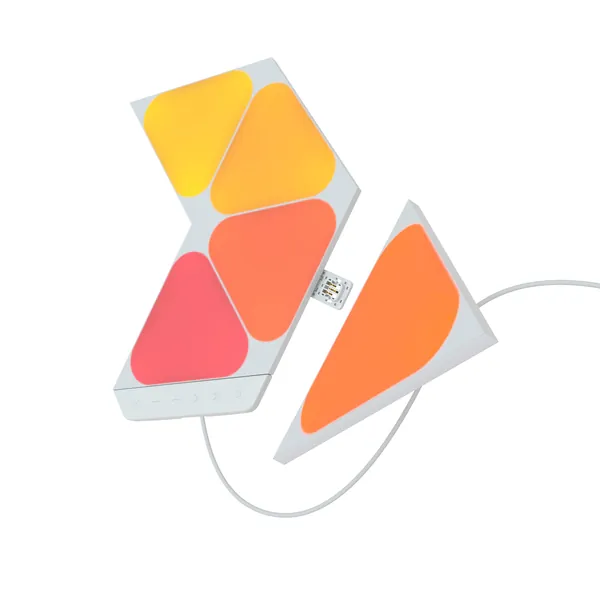 Nanoleaf Shapes Mini Triangle Starter Kit, 5 Smart Light Panels LED RGBW - Modular Wi-Fi Colour Changing Wall Lights, Works with Alexa Google Assistant Apple Homekit, for Room Decor & Gaming
