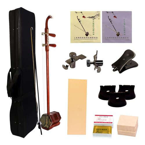 YCXYQ Chinese Erhu 2 String Violin Instrument Rosewood Erhu Chinese Violin Oriental Violin Free Accessories Suitable for Beginners to Get Started