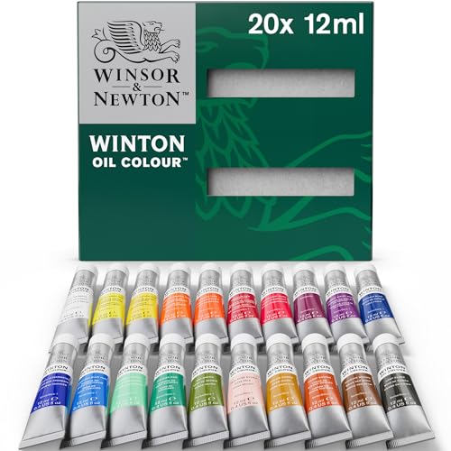 Winsor & Newton Winton Oil Color Paint Set, 20 x 12ml (0.4-oz) Tubes - Tube Set - 20 x 12ml