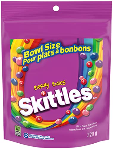 SKITTLES, Berry Chewy Candy, Bowl Size Bag, 320g