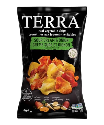 Terra Vegetable Chips, Sour Cream & Onion, 141g - 141 g (Pack of 1)