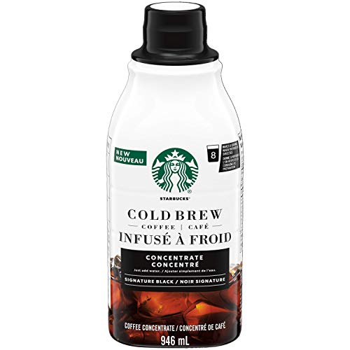 Starbucks Cold Brew Coffee Concentrate, Signature Black, 946 milliliters - Unflavored - 946 ml (Pack of 1)