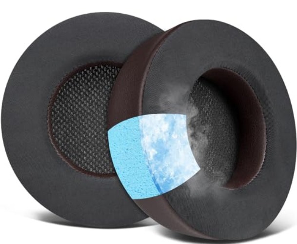 SOULWIT Cooling-Gel Ear Pads Replacement for Corsair Virtuoso RGB Wireless XT SE Gaming Headset, Earpads Cushions with High-Density Noise Isolation Foam, Added Thickness - Dark Coffee - Cooling Gel-Dark Coffee