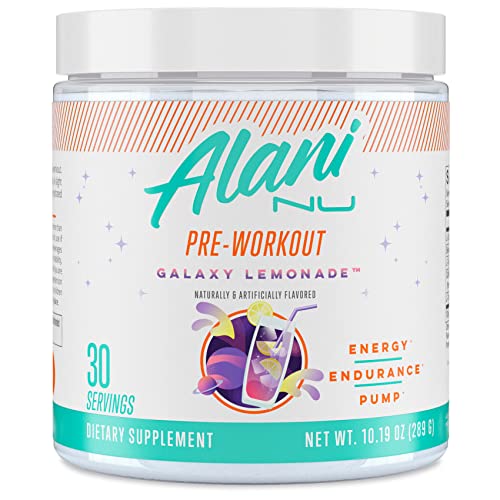 Alani Pre-Workout Galaxy Lemonade 30 Servings - Natural&Artificial - 30 Servings (Pack of 1)