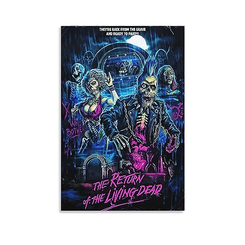 Return of The Living Dead Horror Movie Posters Vintage Aesthetic Cool Posters Canvas Wall Art Prints for Wall Decor Room Decor Bedroom Decor Gifts Posters 24x36inch(60x90cm) Unframe-style - 24x36inch(60x90cm) - Unframe-style
