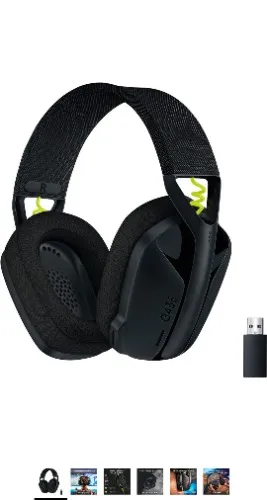 Logitech G435 LIGHTSPEED and Bluetooth Wireless Gaming Headset - Lightweight over-ear headphones, built-in mics, 18h battery