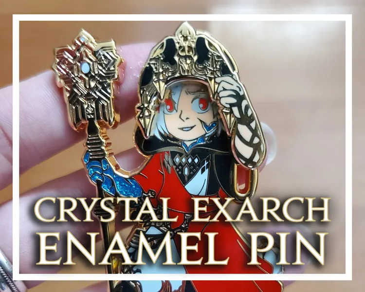 FFXIV - Crystal Exarch - Kinetic/Interactive Enamel Pin