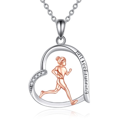YFN Sports Lovers Gifts for Women Girls Sterling Silver Volleyball/Golf/Tennis Racket Ball Pendant Inspirational Jewelry for Volleyball Tennis Golf Lovers
