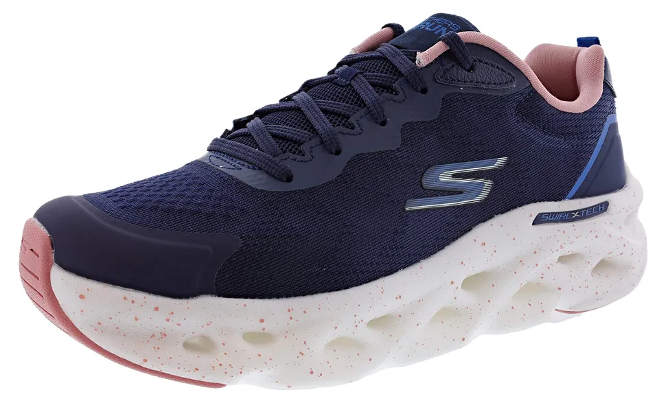 Skechers Womens GO Run Swirl Tech Outbreak Hyper Burst Cushioning Ultra Lightweight Running Shoes - 8.5 Navy/Pink