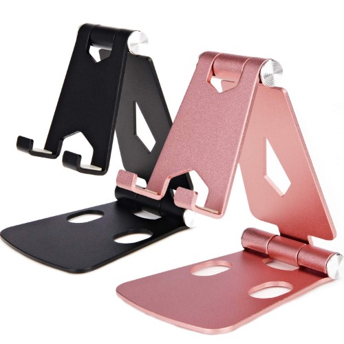 JIUCAIE 2Pack Cell Phone Stand for Angle Height Adjustable Desk Sturdy Aluminum Metal Phone Holder for iPhone,Ipad, Mobile Phone, All Android Smartphone,Desktop