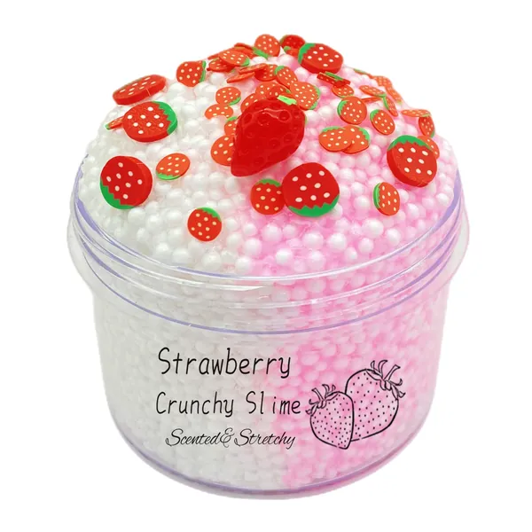 Newest Crunchy Slime ,Strawberry Butter Slime kit for Girls ,Super Soft and Non-Sticky, Birthday Gifts Party Favors for Girl and Boys