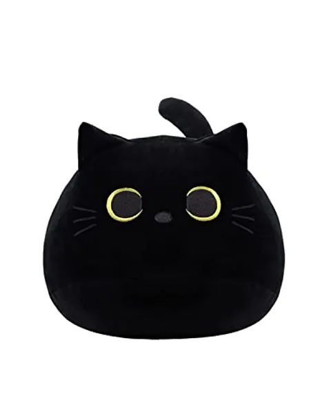 iBccly Black Cat Plush Toy: Soft, Stuffed Animal Pillow, Baby Sofa Decoration, Cat-shaped Design