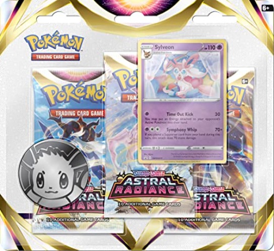 Pokémon TCG: Sword & Shield – Astral Radiance Triple Pack & Sylveon Foil Promo Card - Astral Radiance - Sylveon