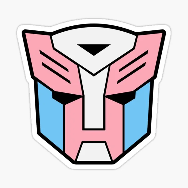 Transformers - Transgender Pride Flag Small Size Sticker by DrBoomerang