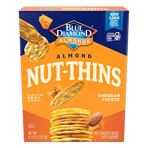 Blue Diamond Almond Nut Thins, Cheddar Cheese, 4.25 Oz - Cheddar Cheese - 4.25 Ounce (Pack of 1)