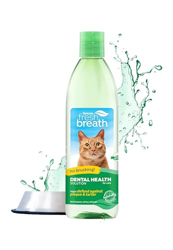 TropiClean Fresh Breath for Cats | Cat Dental Water Additive | Cat Breath Freshener for Healthy Cat Dental Care | Made in the USA | 16 oz. - Water Additive