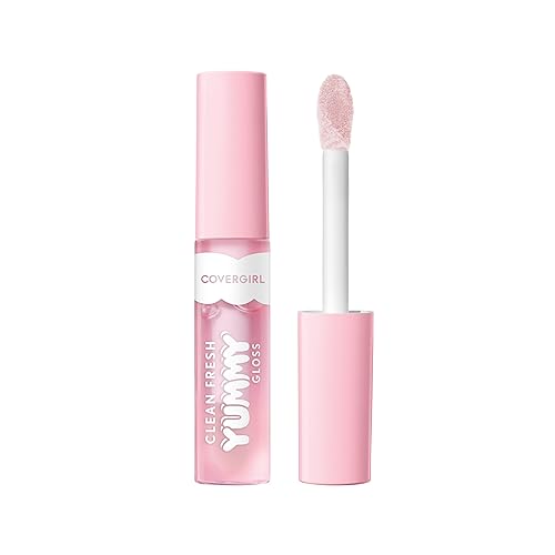 COVERGIRL - Clean Fresh Yummy Gloss - infused with Hyaluronic Acid and naturally-derived Antioxidants, for instant hydration, clean, vegan and gluten-free - Let's Get Fizzical - 100 - Let's Get Fizzical - 100