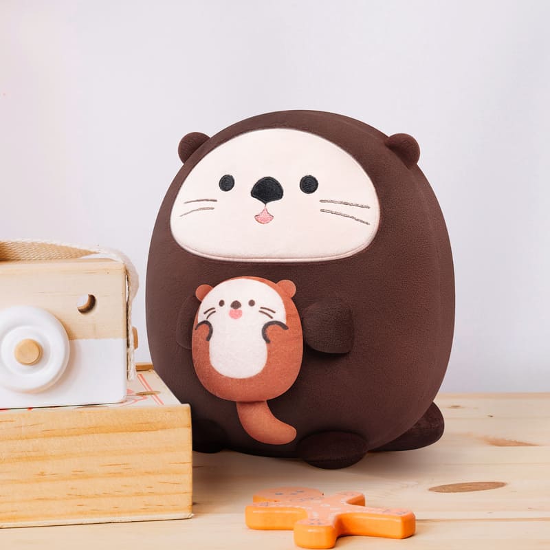 MeWaii® Stuffed Animal Kawaii Otter Plush Pillow Squishy Toy With Hoodie