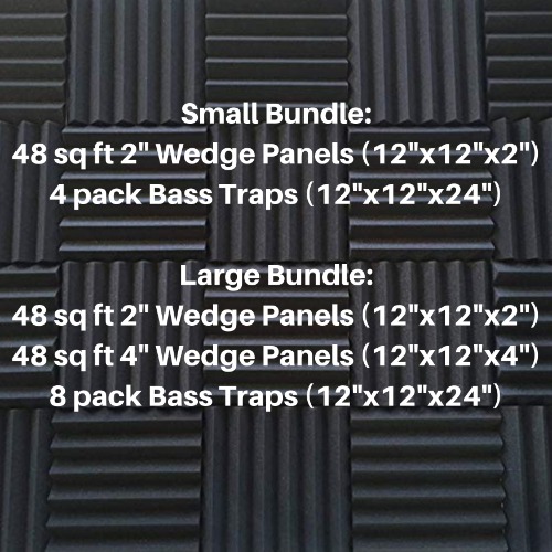 Recording Studio Acoustic Treatment Bundles - Large