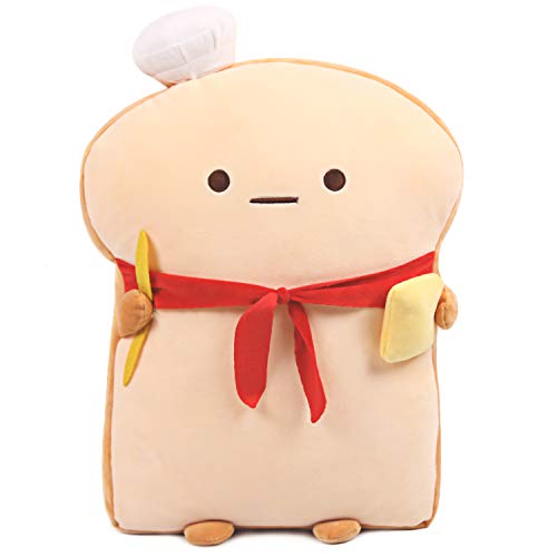 ARELUX 17.7in Funny Toast Bread Pillow,Cute Bread Shape Plush Hugging Pillow,Soft Toast Food Sofa Cushion for Home Decor,Plush Toy Gifts for Kids Birthday - Bread - 17.7in