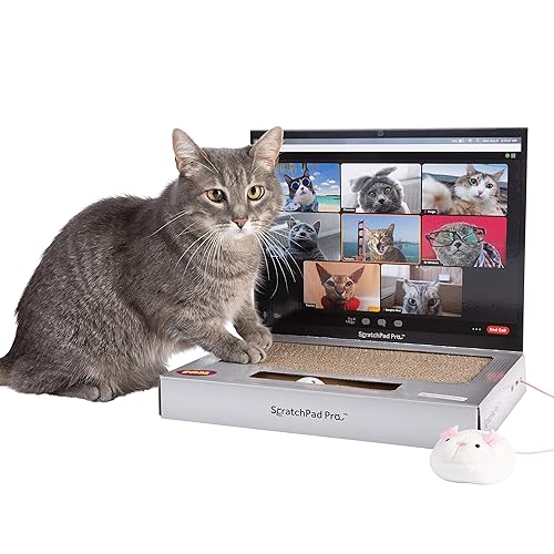 ScratchPad Pro — Cardboard Laptop Cat Scratcher, Interactive Cat Toys for Indoor Cats, Kitten Supplies and Cat Stuff by Relatable