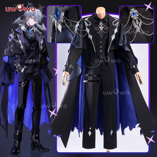 【Pre-sale】Uwowo Game Honkai Star Rail Sunday Black Suit Cosplay Costume - Set A: Costume XXXL