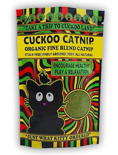 Cuckoo Catnip - Organic Fine Blend Cat Nip - Stalk Free 100% Natural 50g