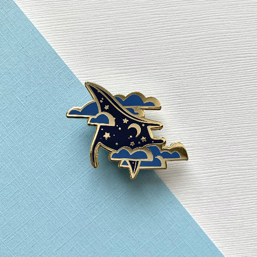Starry Sting Ray Enamel Pin by Shumi Collective