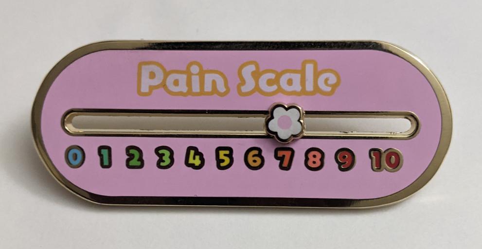 Sliding Pain Scale Pin - In Stock