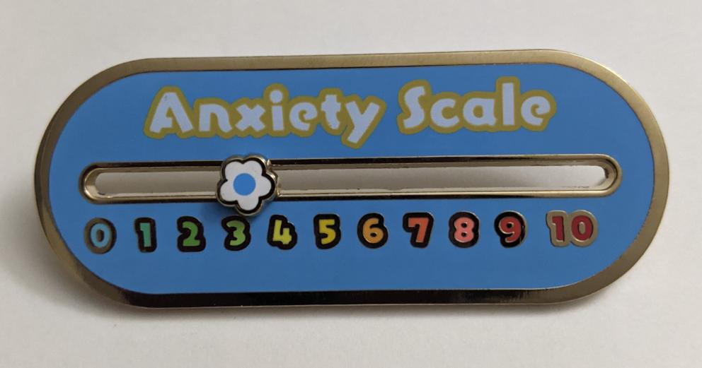 Sliding Anxiety Scale Pin - In Stock