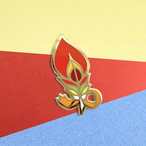 Rainbow Wing Feather Enamel Pin by Shumi Collective