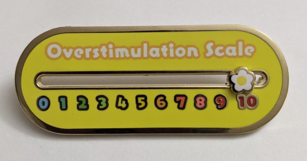 Sliding Overstimulation Scale Pin - In Stock