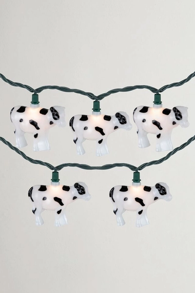 White and Black Cow 6ft String Lights