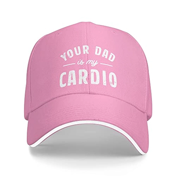 Staropal Your Dad is My Cardio Letters Hat Unisex Adjustable Trucker Dad Hat Fitted Baseball Cap