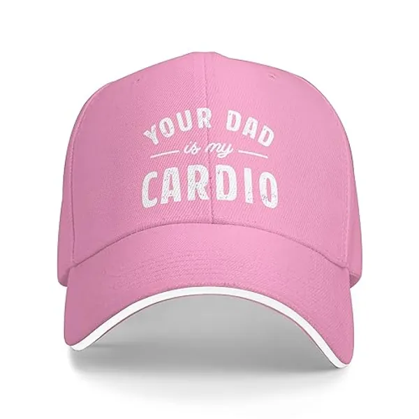 staropal Your Dad is My Cardio Letters Hat Unisex Adjustable Trucker Dad Hat Fitted Baseball Cap Pink