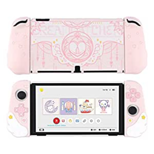GeekShare Cute Case Compatible with Nintendo Switch OLED Console and Joy Con- Shock-Absorption and Anti-Scratch Slim Cover Case with Ergonomic Design for Switch OLED Model-- Star Wings