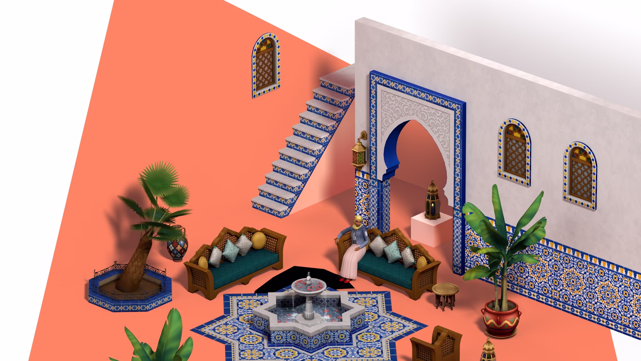 The Sims™ 4 Courtyard Oasis Kit
